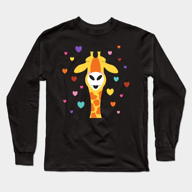 giraffe kisses Long Sleeve T-Shirt by creativemonsoon